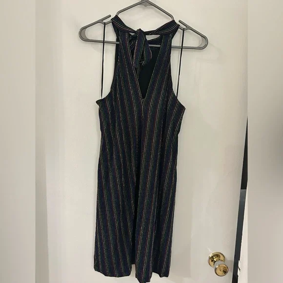 Simons Multicolor Striped Backless Dress - Picture 4 of 5